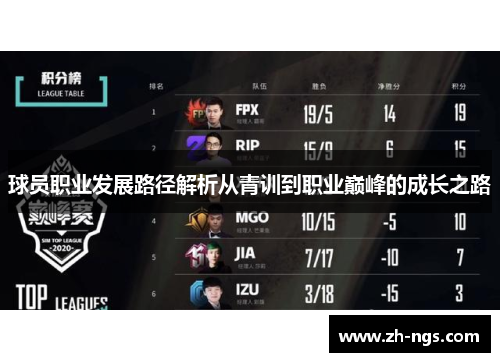 球员职业发展路径解析从青训到职业巅峰的成长之路